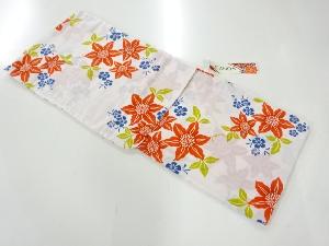 未使用品　草花模様浴衣